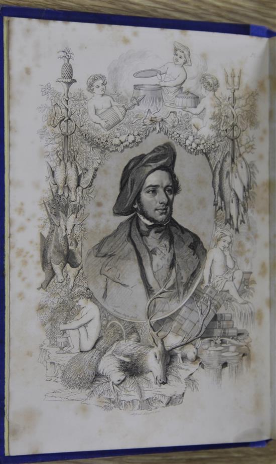 Soyer, Alexis - The Panthrophean, or History of Food ..., first edition, 8vo, blue pictorial boards, gilt, with portrait
